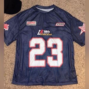 Navy blue racing jersey